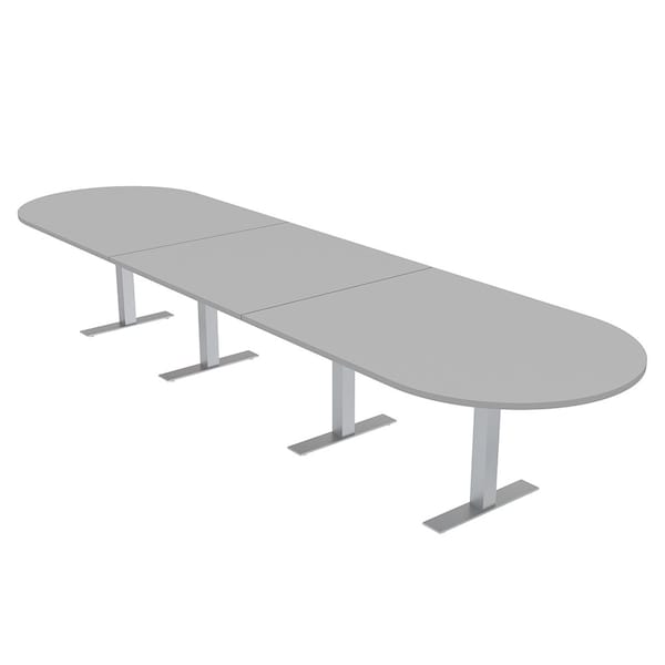 45 in W, 165.75 in L, 29 in H, Engineered Wood Top, Grey